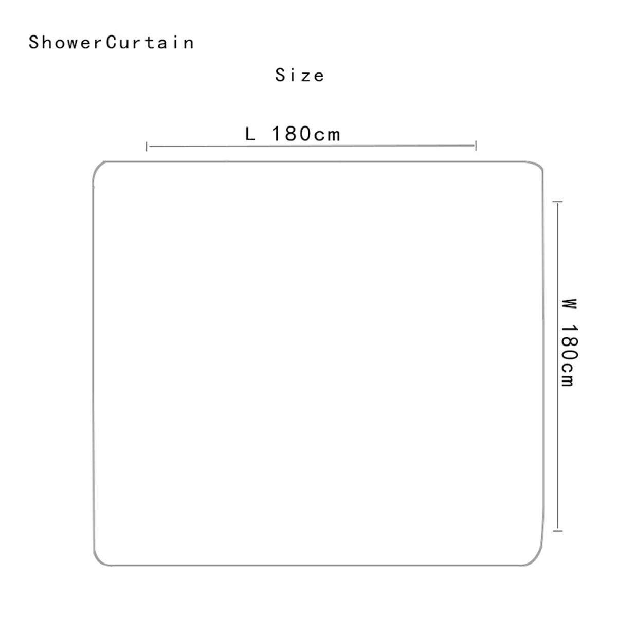 Model 4215 Bathroom Shower Curtain Toilet Cover Mat Set 4PCS