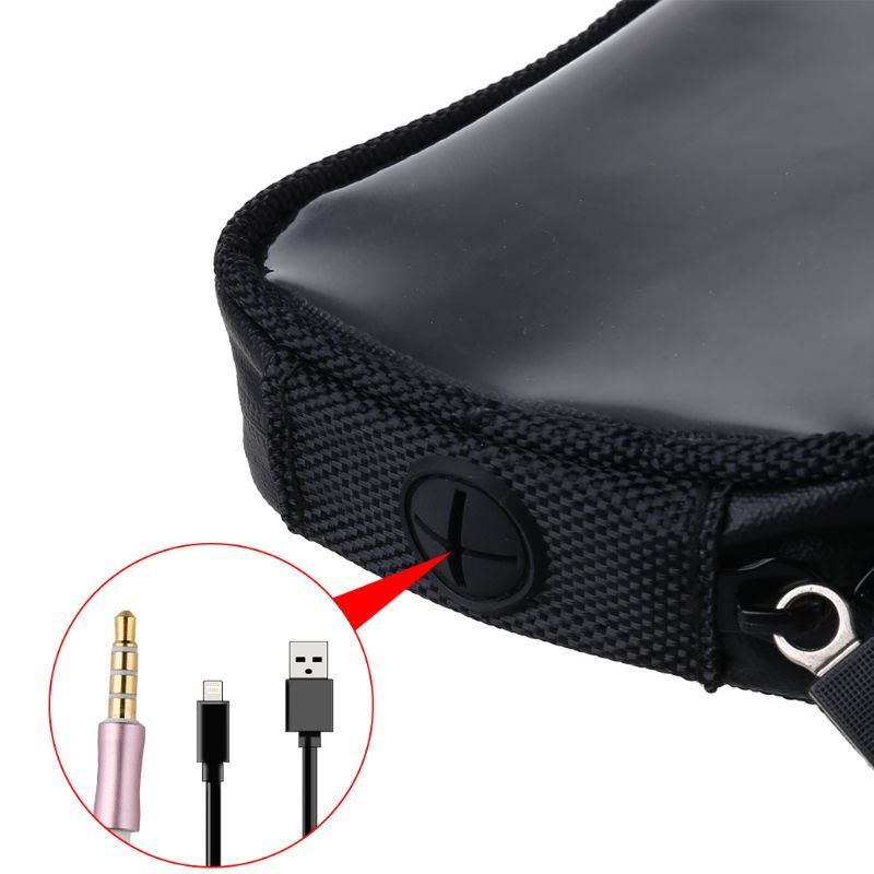 Universal Black Motorcycle Bags Magnetic Bike Tank Clear