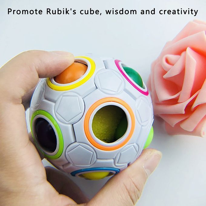 Magi   Ube Ball   Football Toy 12 Holes For  Hildren Stress Reliever Toy-colorful