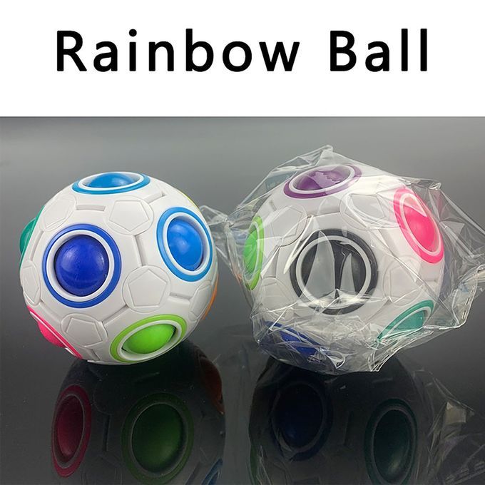 Magi   Ube Ball   Football Toy 12 Holes For  Hildren Stress Reliever Toy-colorful