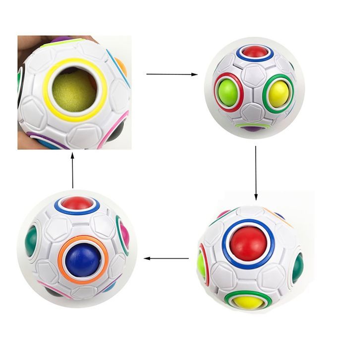 Magi   Ube Ball   Football Toy 12 Holes For  Hildren Stress Reliever Toy-colorful