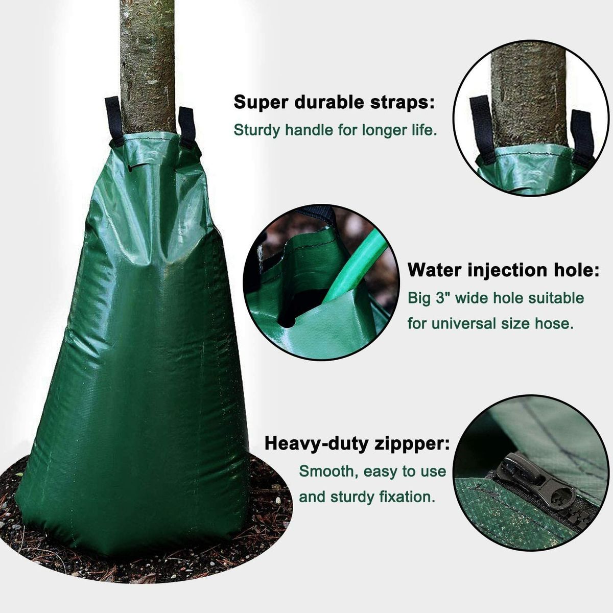 15/20 Gallon Tree Watering Bags Reusable Heavy Duty Slow