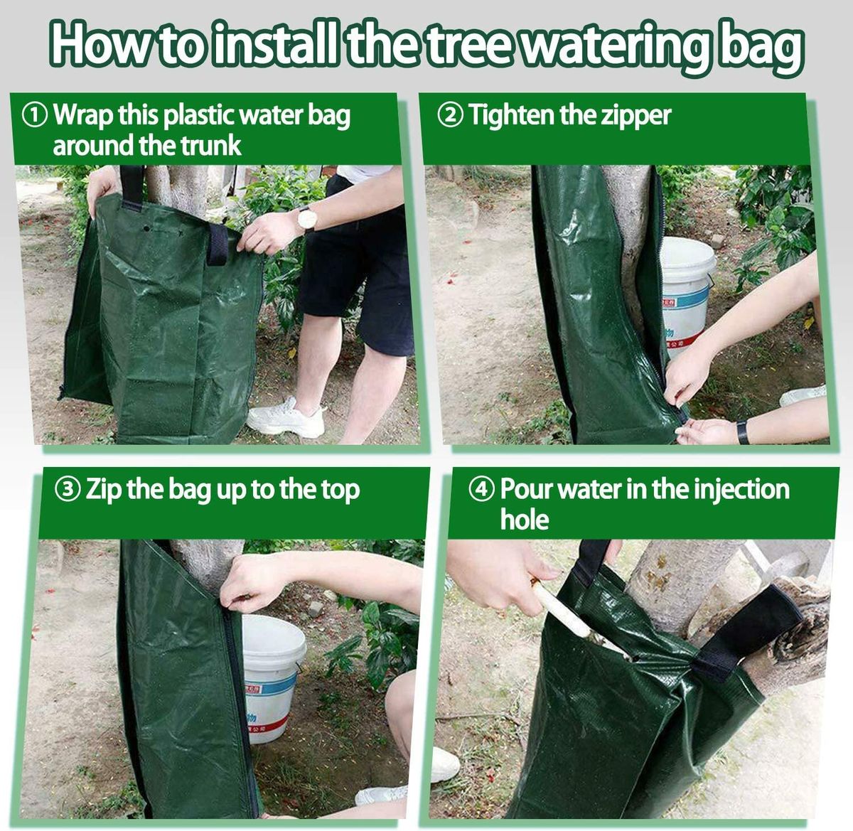 15/20 Gallon Tree Watering Bags Reusable Heavy Duty Slow