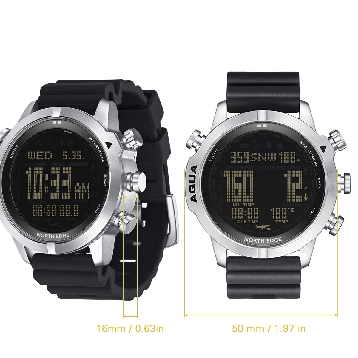 Digital Dive Watch For Men Dive Computer Watch Scuba Diving