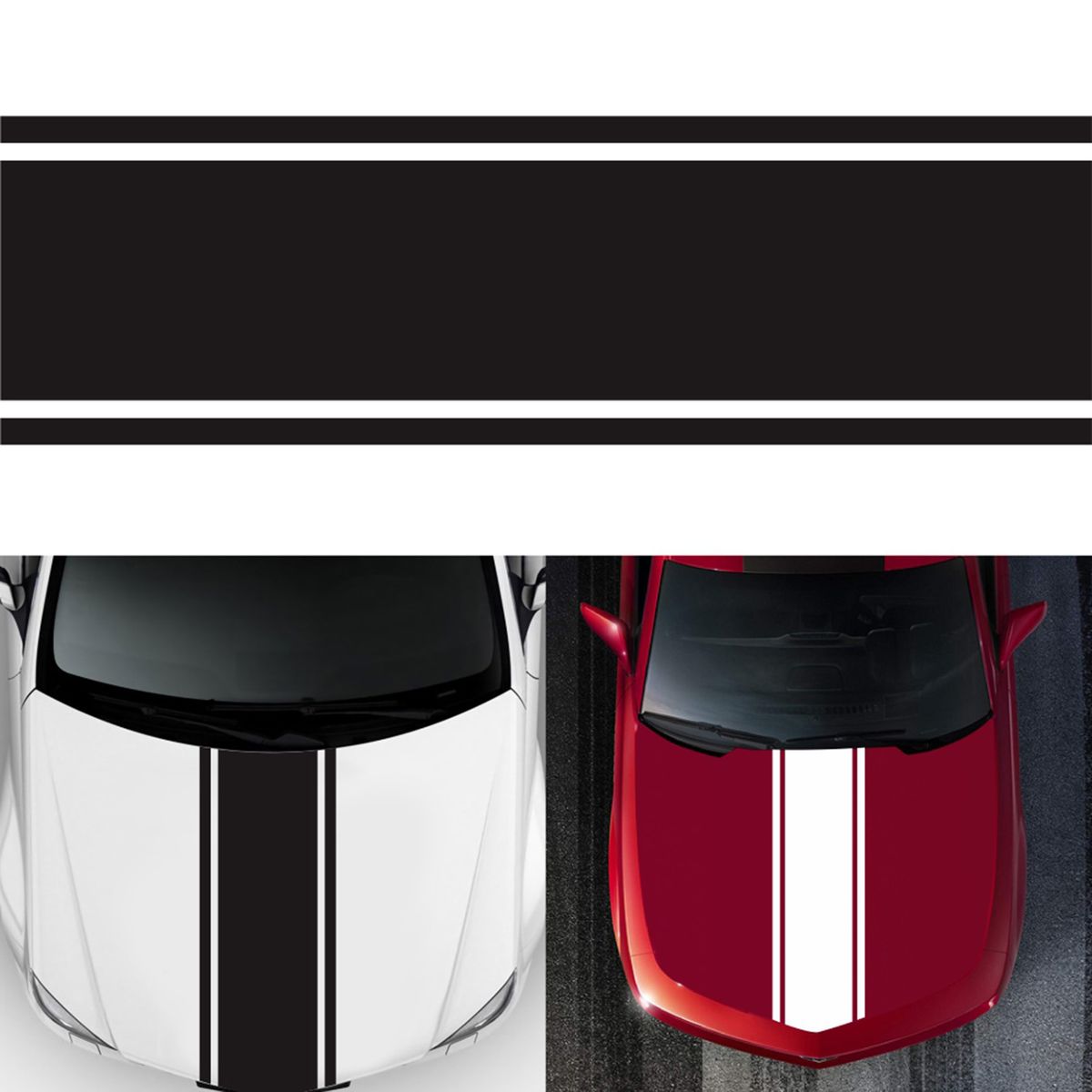 Car Hood Stripe Sticker Universal Auto Racing Stripes Body