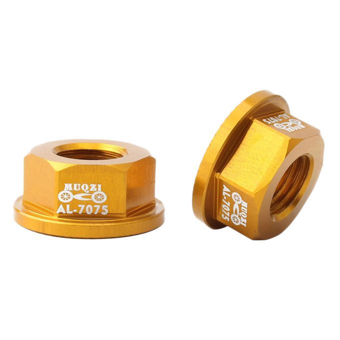 2pcs Kids Balance Bicycle Wheel Hub Nut M8 Front Rear Hubs Golden