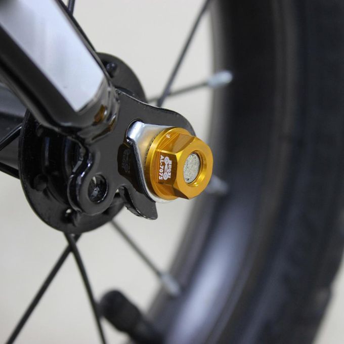 2pcs Kids Balance Bicycle Wheel Hub Nut M8 Front Rear Hubs Golden
