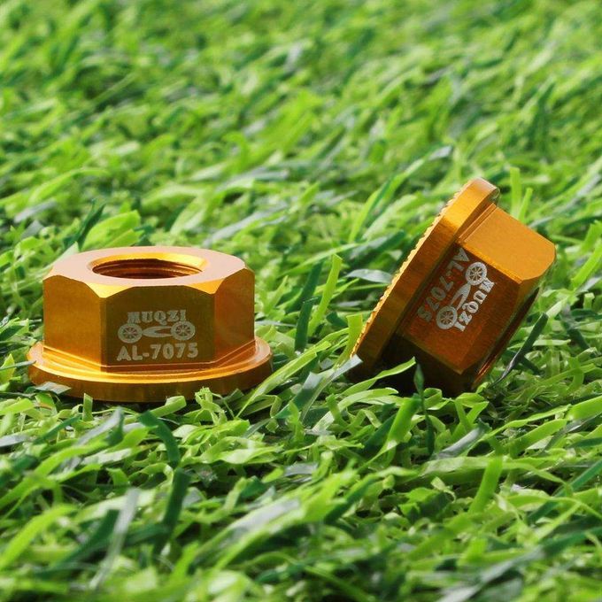 2pcs Kids Balance Bicycle Wheel Hub Nut M8 Front Rear Hubs Golden