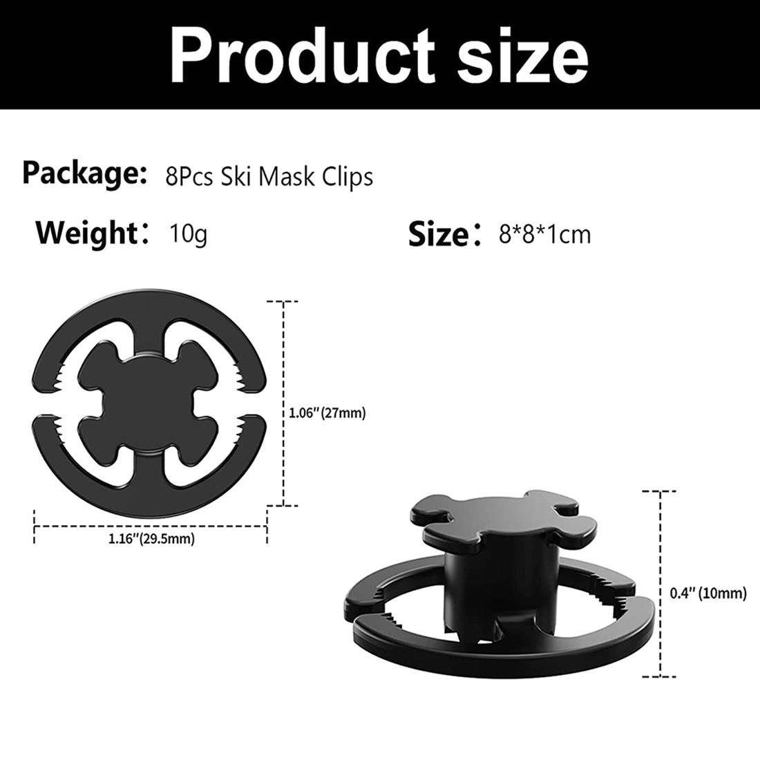 Mask Holder Ski Helmet,8 Pcs Snowboard Helmet Holder Clip