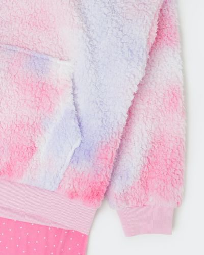 Girls Fur Hoodie Lounge Set