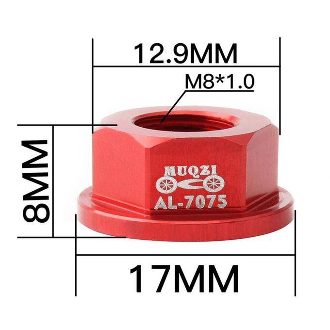 2pcs Kids Balance Bicycle Wheel Hub Nut M8 Front Rear Hubs Wheels Red