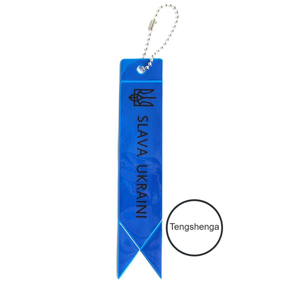 Color Reflective Ukraine Flag Keychain  Keyrings Bag