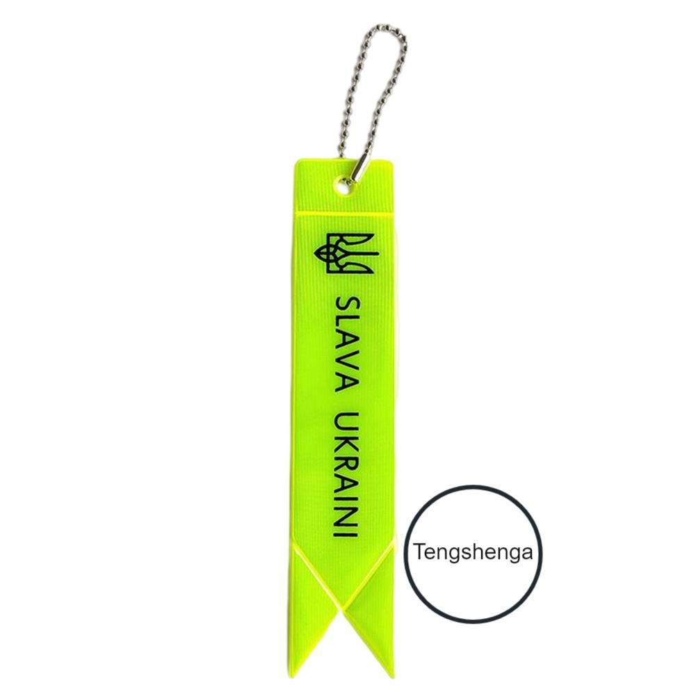 Color Reflective Ukraine Flag Keychain  Keyrings Bag