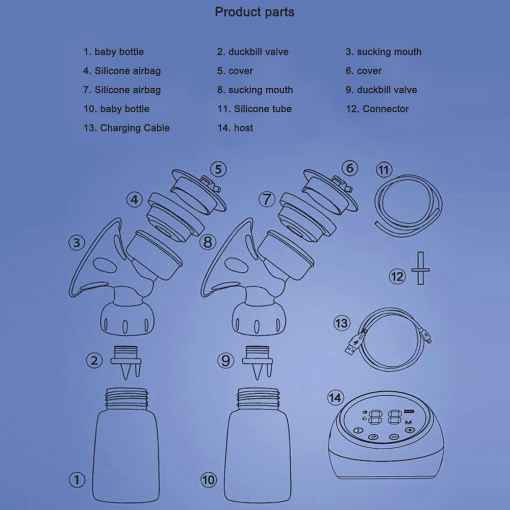 Double Electric Breast Pump Hands Free Breast Pump 3 Modes