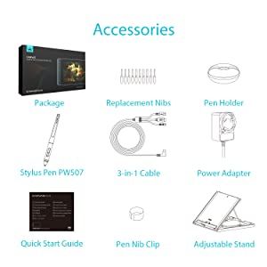 KAMVAS PRO 13 Stand Graphics Drawing Tablet Tilt 13.3''
