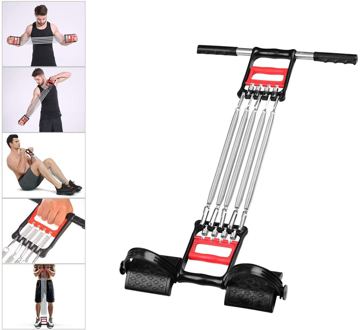 3 In 1 Home Fitness Equipment Spring Chest Expander/Hand Gripper Pull-Up Bars Arm Muscle Exerciser