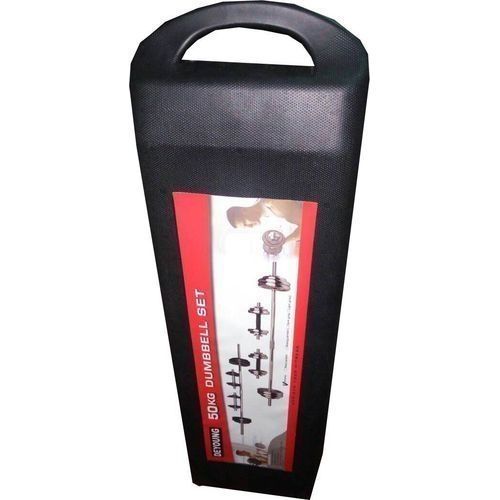 50kg Black Barbell With Case And Short Dumbell Bar