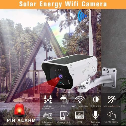 Wireless CCTV Camera Solar Wifi HD 1080P Outdoor IP Camera