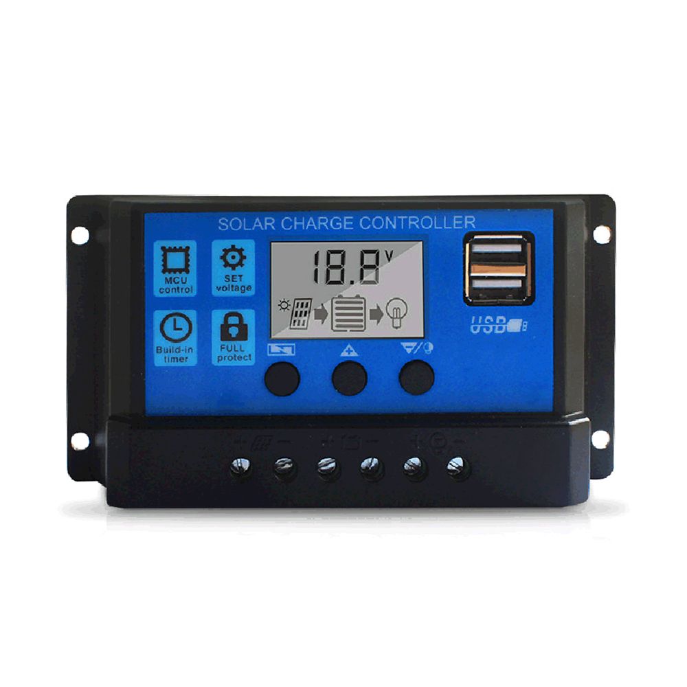 80A 12V/24V Dual USB Solar Panel Controller Charge Regulator