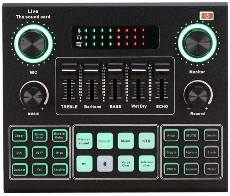 V9 Soundcard For Music Production Tiktok Live Instagram Etc