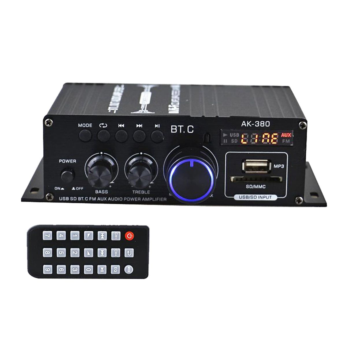 AK380 400W + 400W Audio Power Amplifier 2.0 CH Receiver