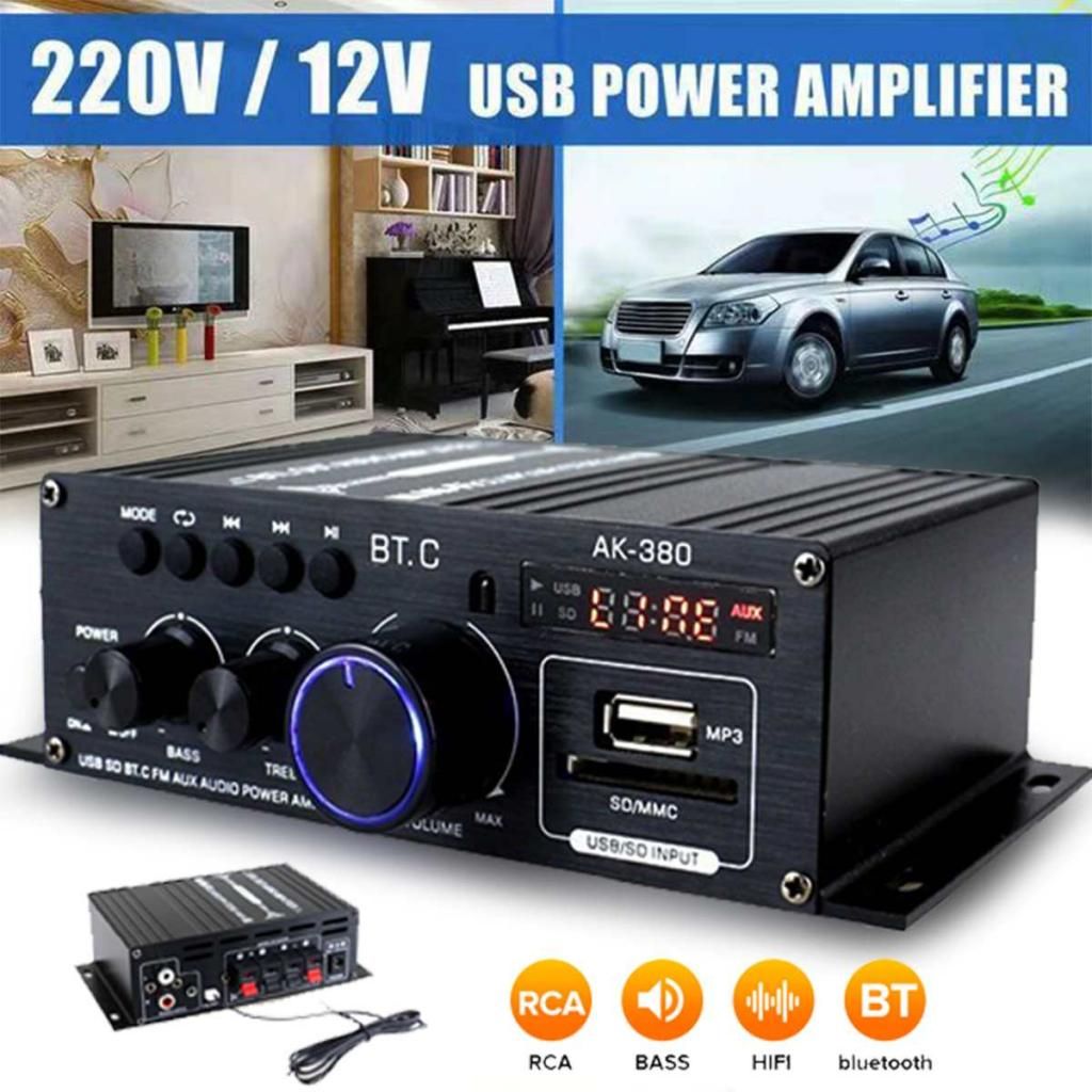 AK380 400W + 400W Audio Power Amplifier 2.0 CH Receiver