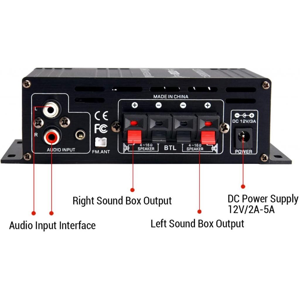 AK380 400W + 400W Audio Power Amplifier 2.0 CH Receiver