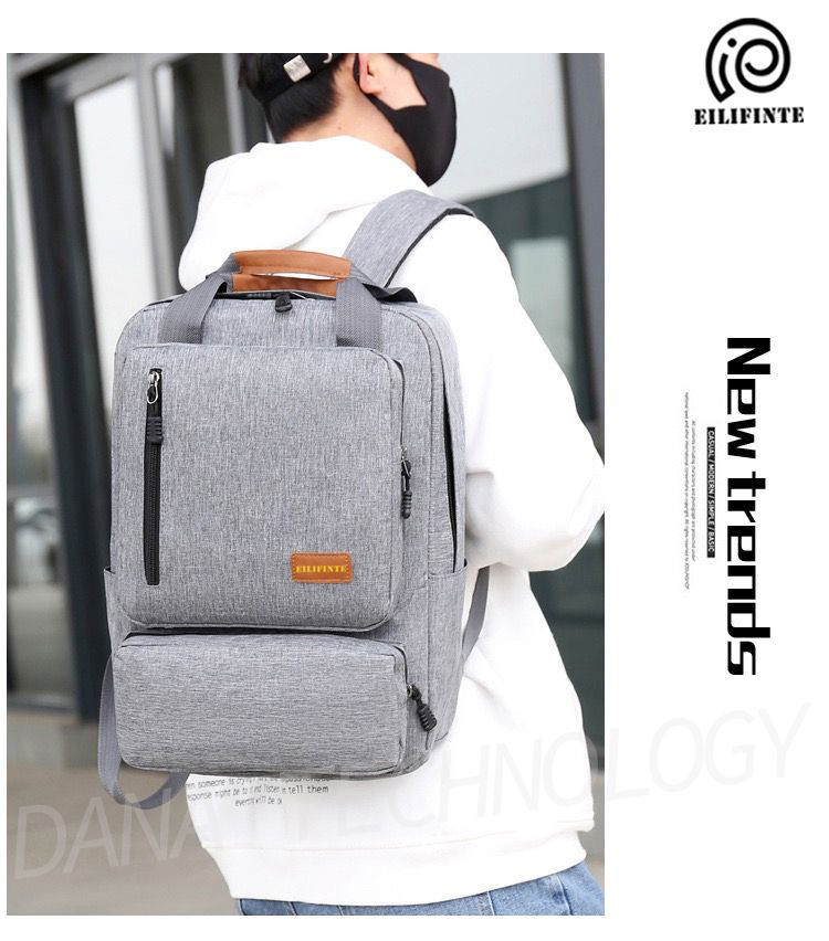 B10 Quality 3 IN 1 Business Bag Set Backpack-Grey