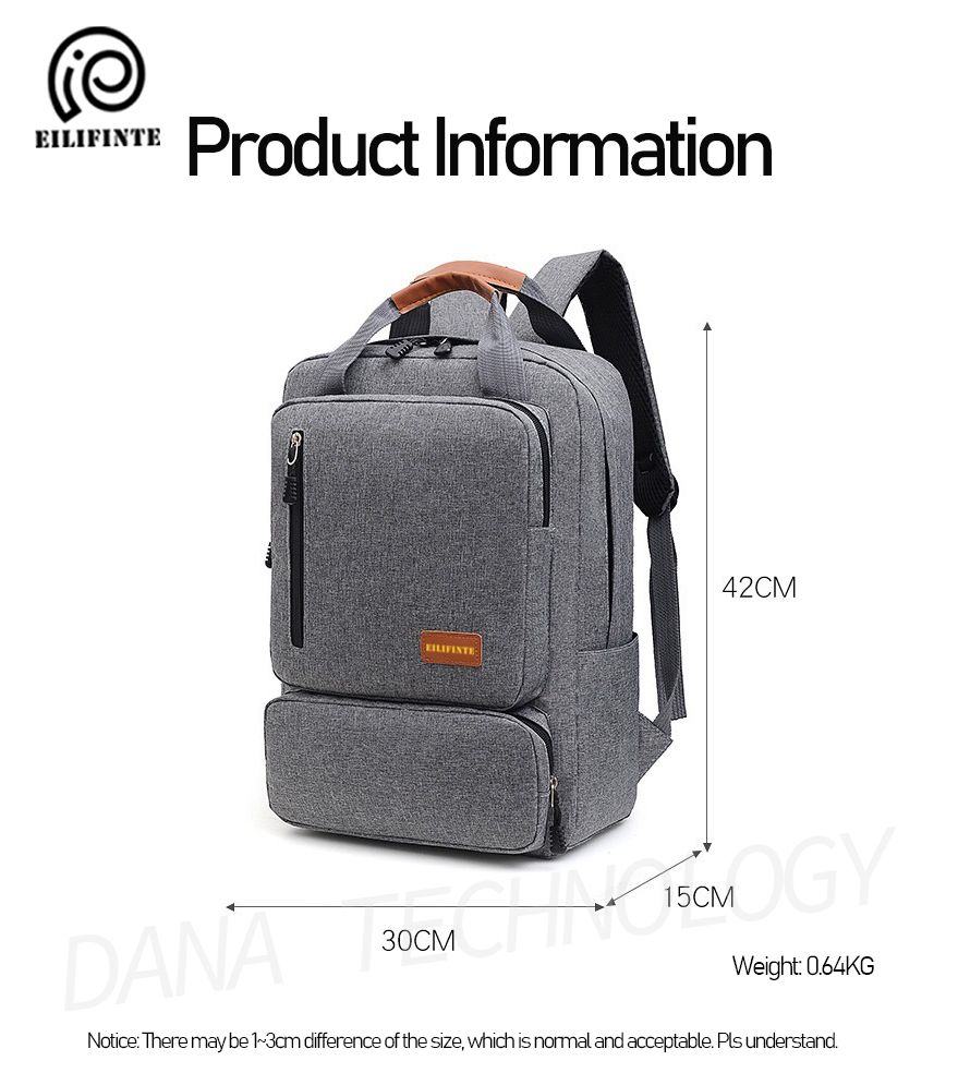 B10 Quality 3 IN 1 Business Bag Set Backpack-Grey
