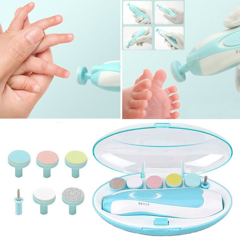 Electric Baby Childs Nails Trimmer Cutters Safe Nail Clippers Nail Care Set