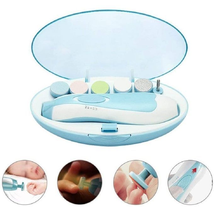 Electric Baby Childs Nails Trimmer Cutters Safe Nail Clippers Nail Care Set