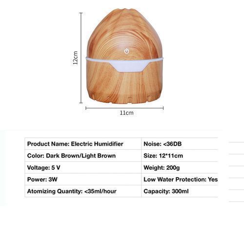 300ml Ultrasonic Aroma Humidifier + 1 Bottle Of Oil