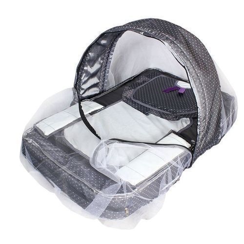Patterned Convenient Baby Bed With Net