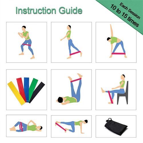 5/Set Exercise Bands Resistance Bands  Strap Workout Exercise Training