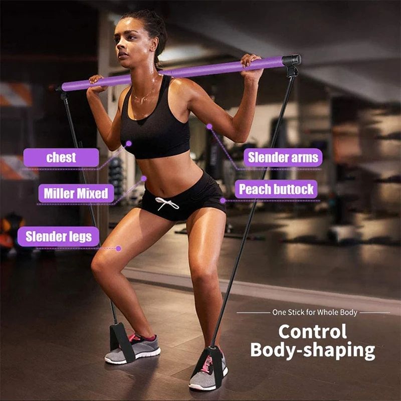 Multifunctional Pilates Fitness Yoga Stick/Bar Exercise Kits