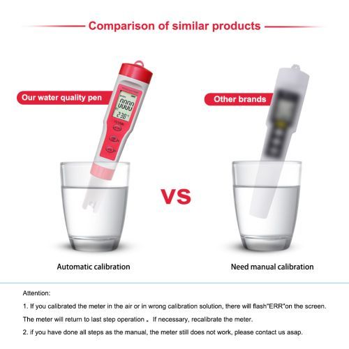 TDS PH Meter PH/TDS/EC/Temperature Meter Digital Water Quality Monitor Testing For Pools Drinking Water