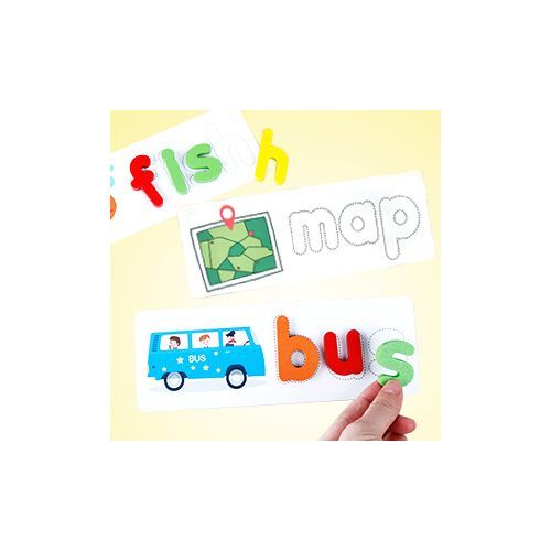 Spelling Game Toy, Matching Letter Games, Flash Cards Montessori Wooden Educational Toys Gifts For Preschool Kindergarten Kids Boys Girls 3 4 5 Years Old