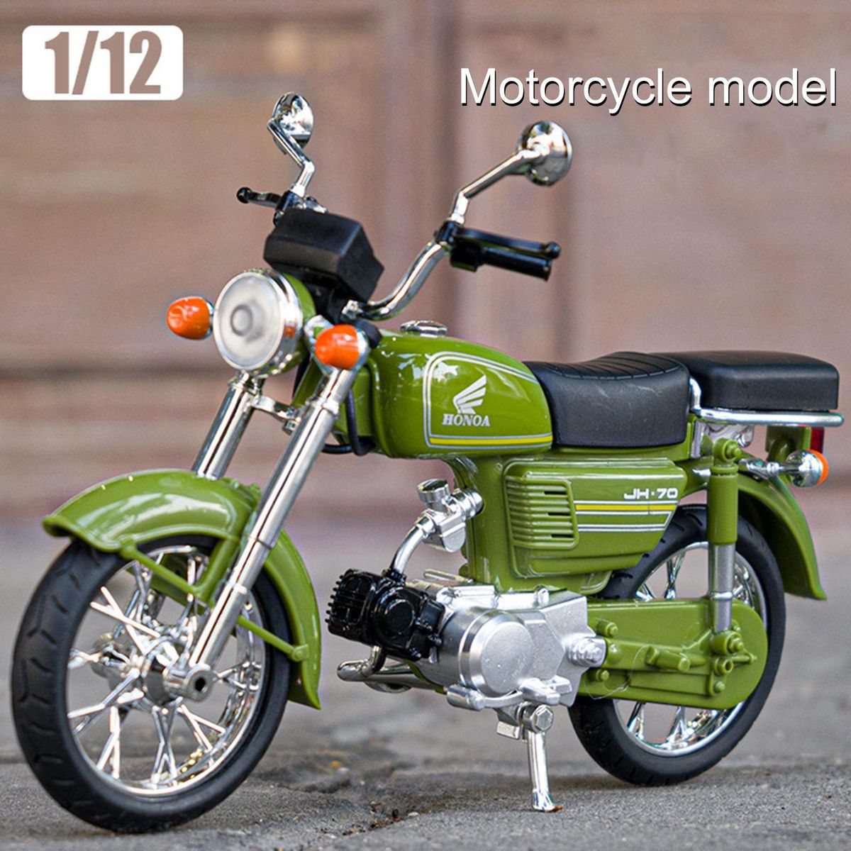 Motorcycle Model 1  12 Scale Vehicle Car Toy Motorcycle Model Green