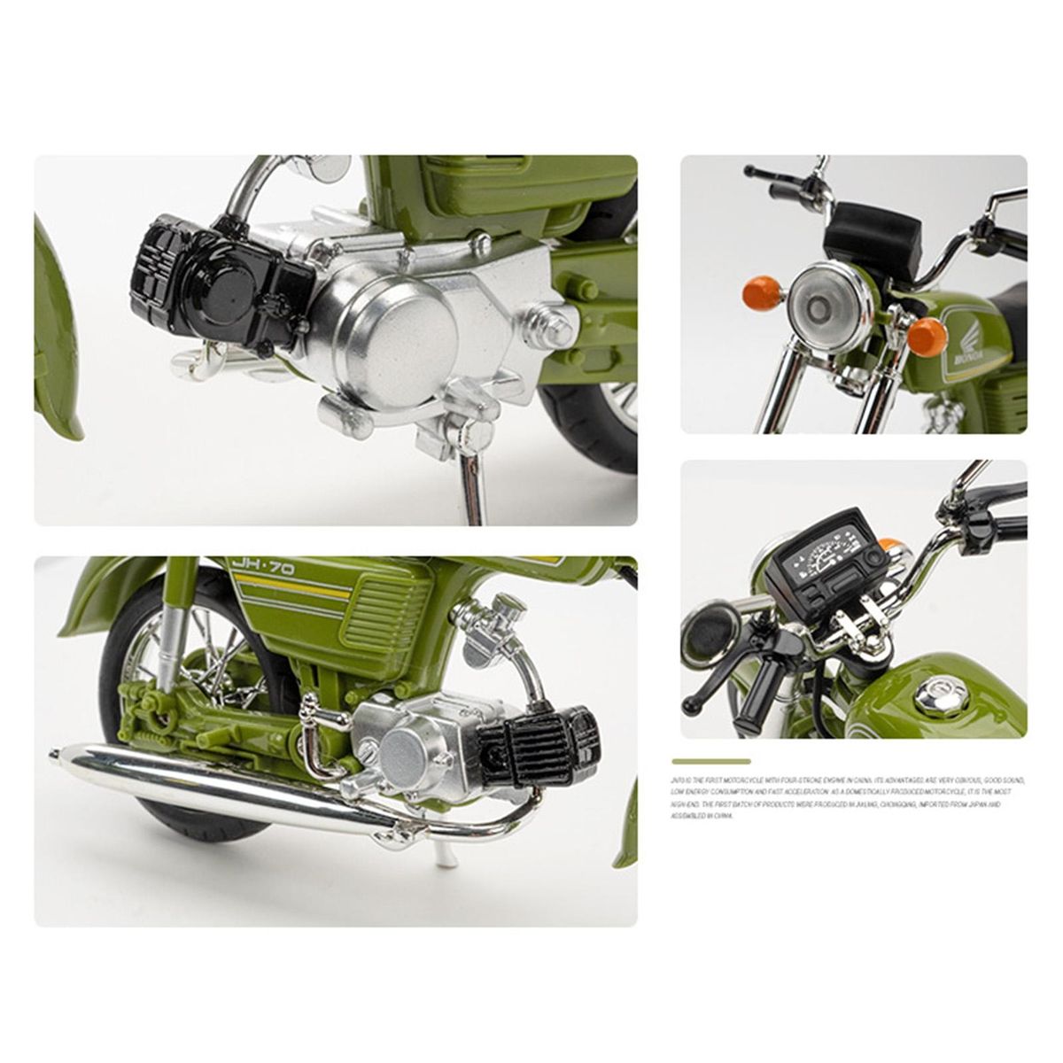 Motorcycle Model 1  12 Scale Vehicle Car Toy Motorcycle Model Green