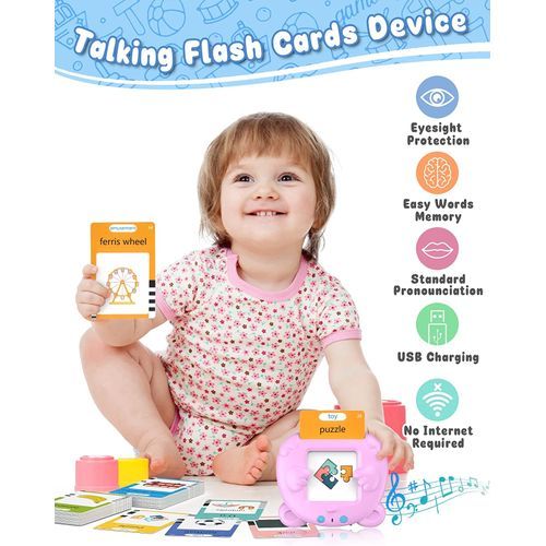 Early Learning Kids Pocket Vocab Talking Flash Cards  - Rechargeable