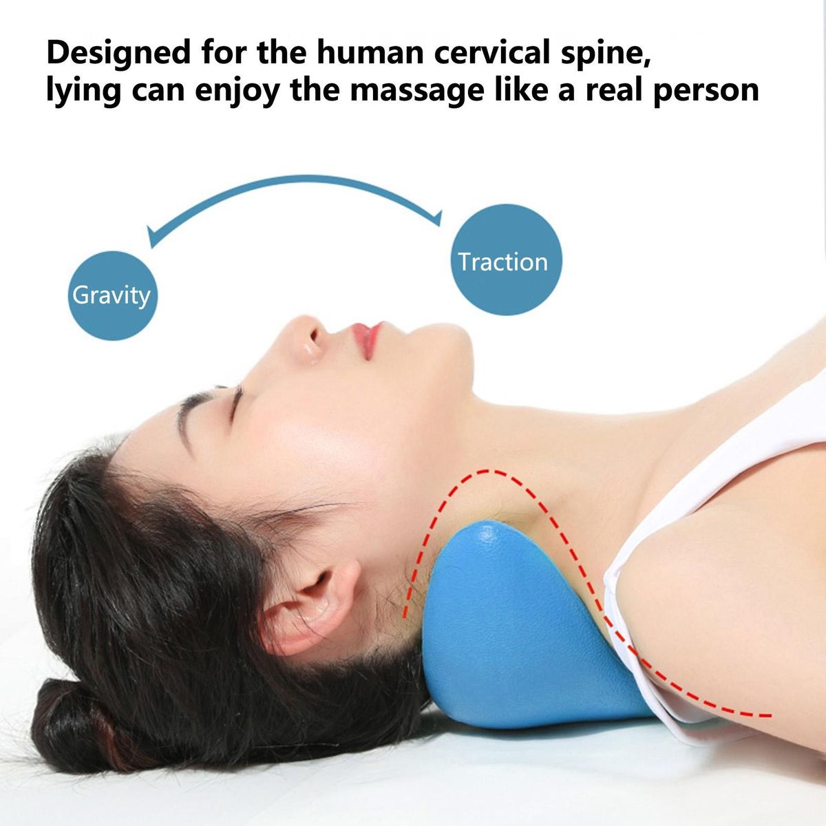 Neck Repair Pillow Spine Alignment Neck Pillow Blue