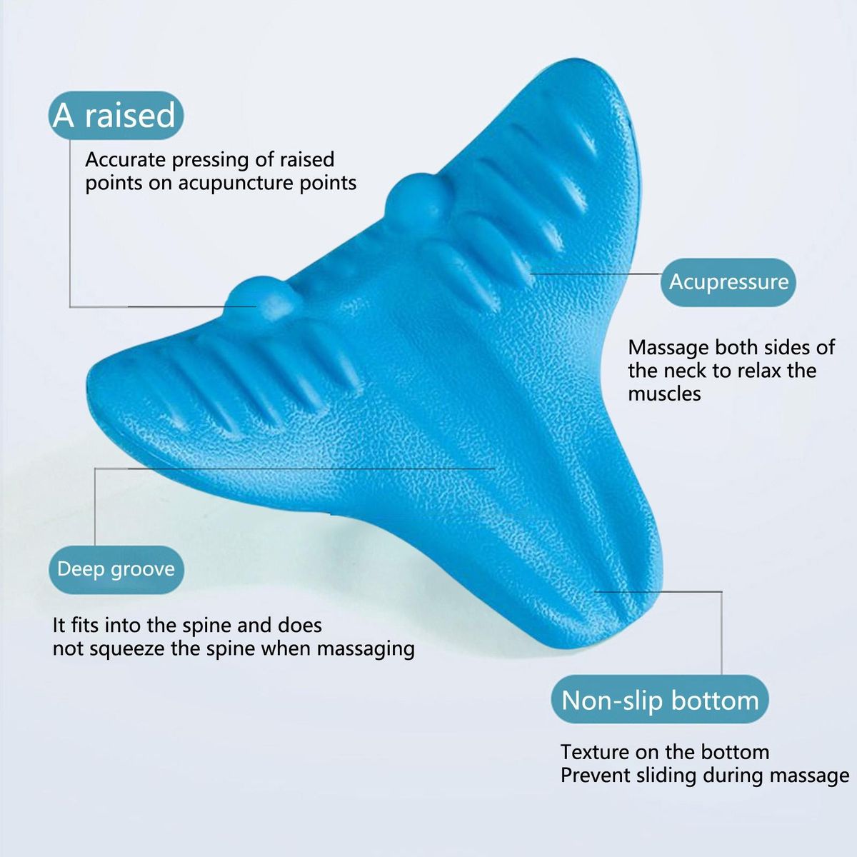 Neck Repair Pillow Spine Alignment Neck Pillow Blue