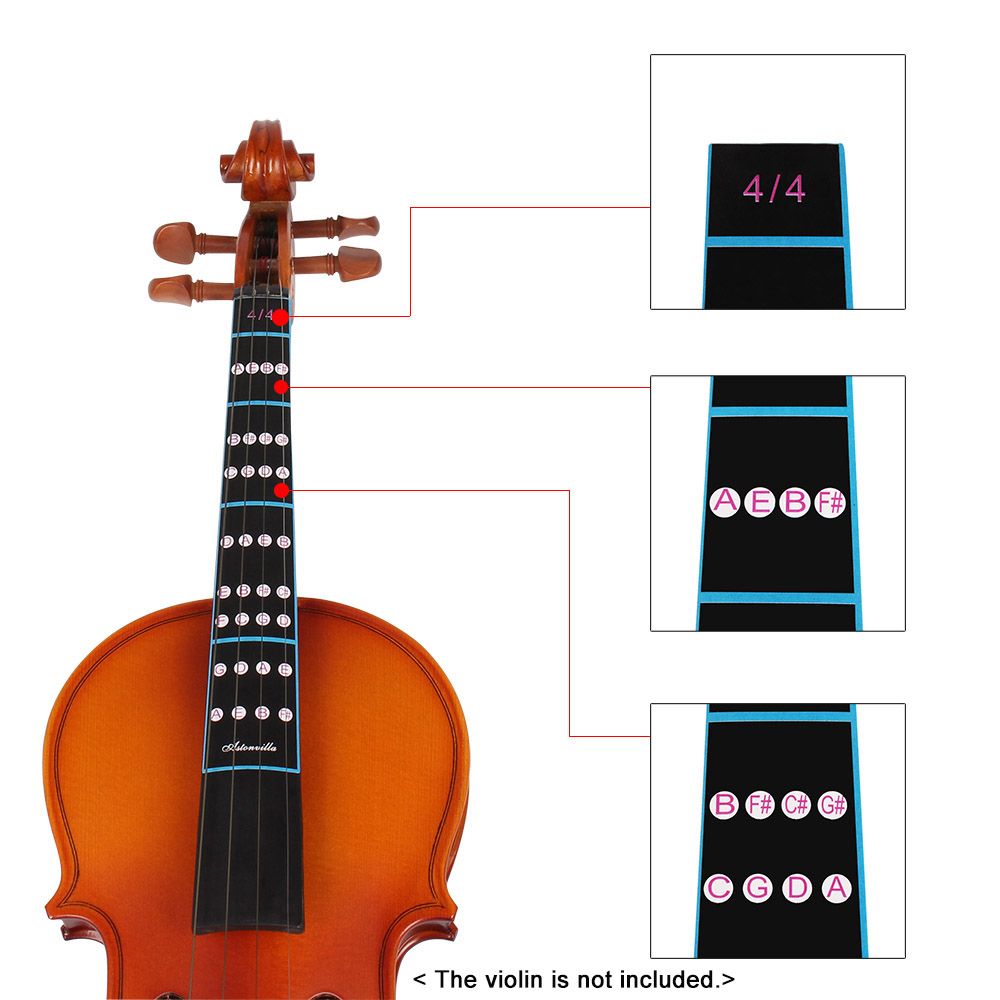 4/4 Violin Fiddle Finger Guide Fingerboard Sticker Label