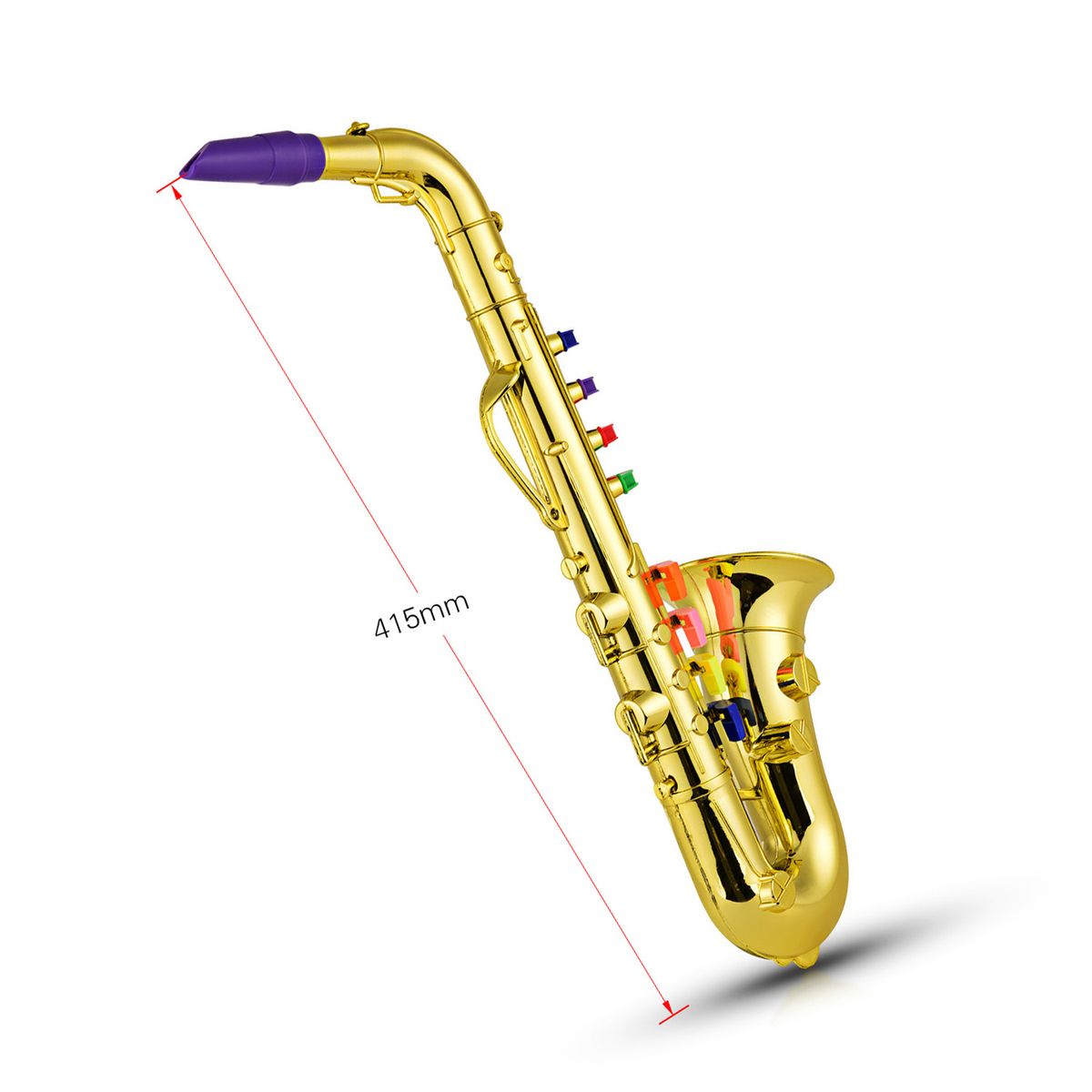 Saxophone Kids Musical Wind Instruments ABS Metallic Gold