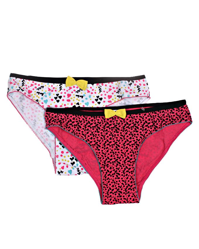2pcs Bow Pant  for Girls- White/Multi
