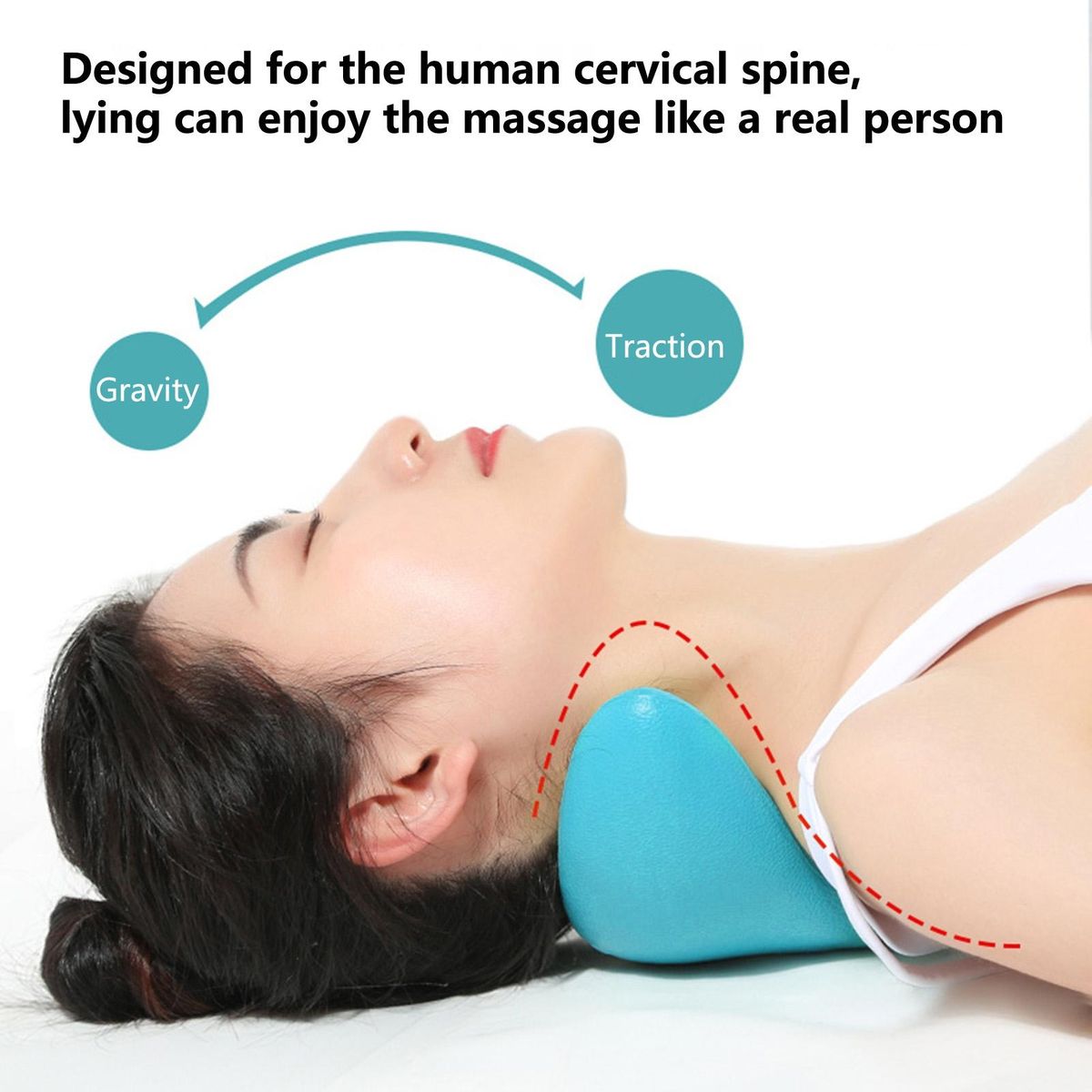 Butterfly Neck Pillow Neck Shoulder Stretcher Pillow Blue