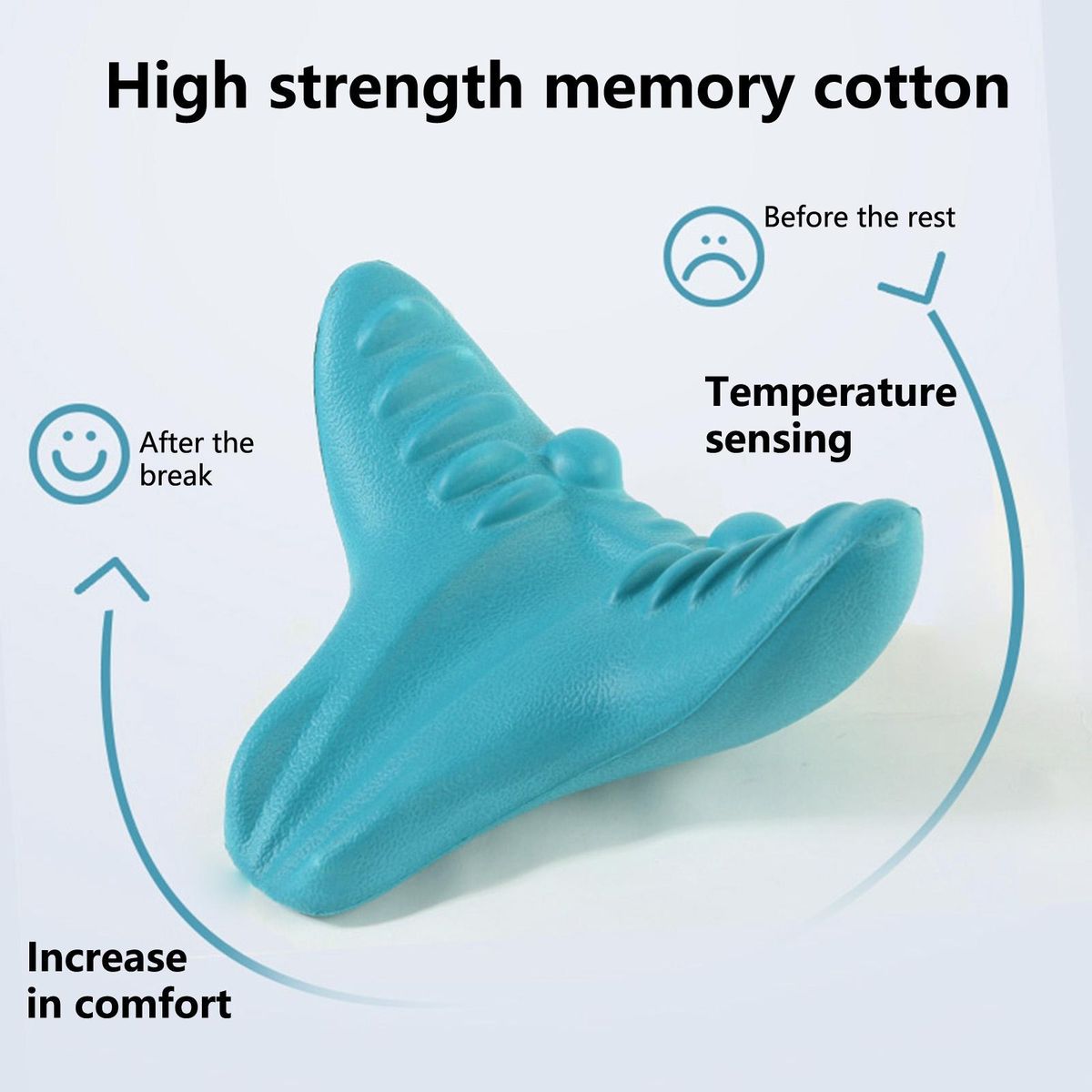Butterfly Neck Pillow Neck Shoulder Stretcher Pillow Blue
