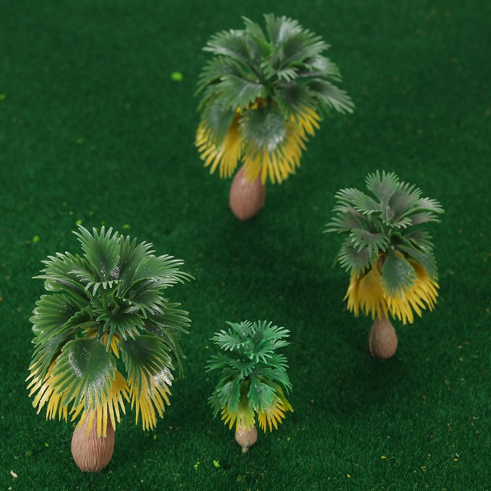 15pcs Miniature Landscape Scenery Layout Model Train Palm Trees Rain Forest Scale 1: 100-1:300