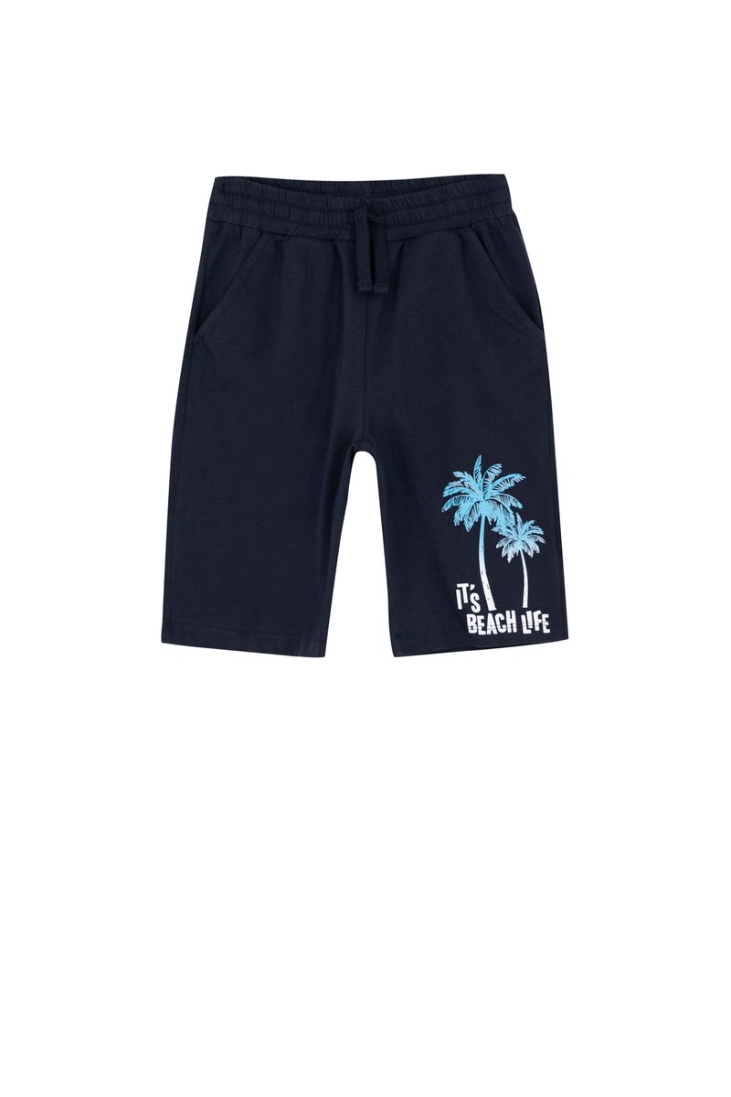 Boy REGULAR FIT Knitted Bottom Bermuda-Navy