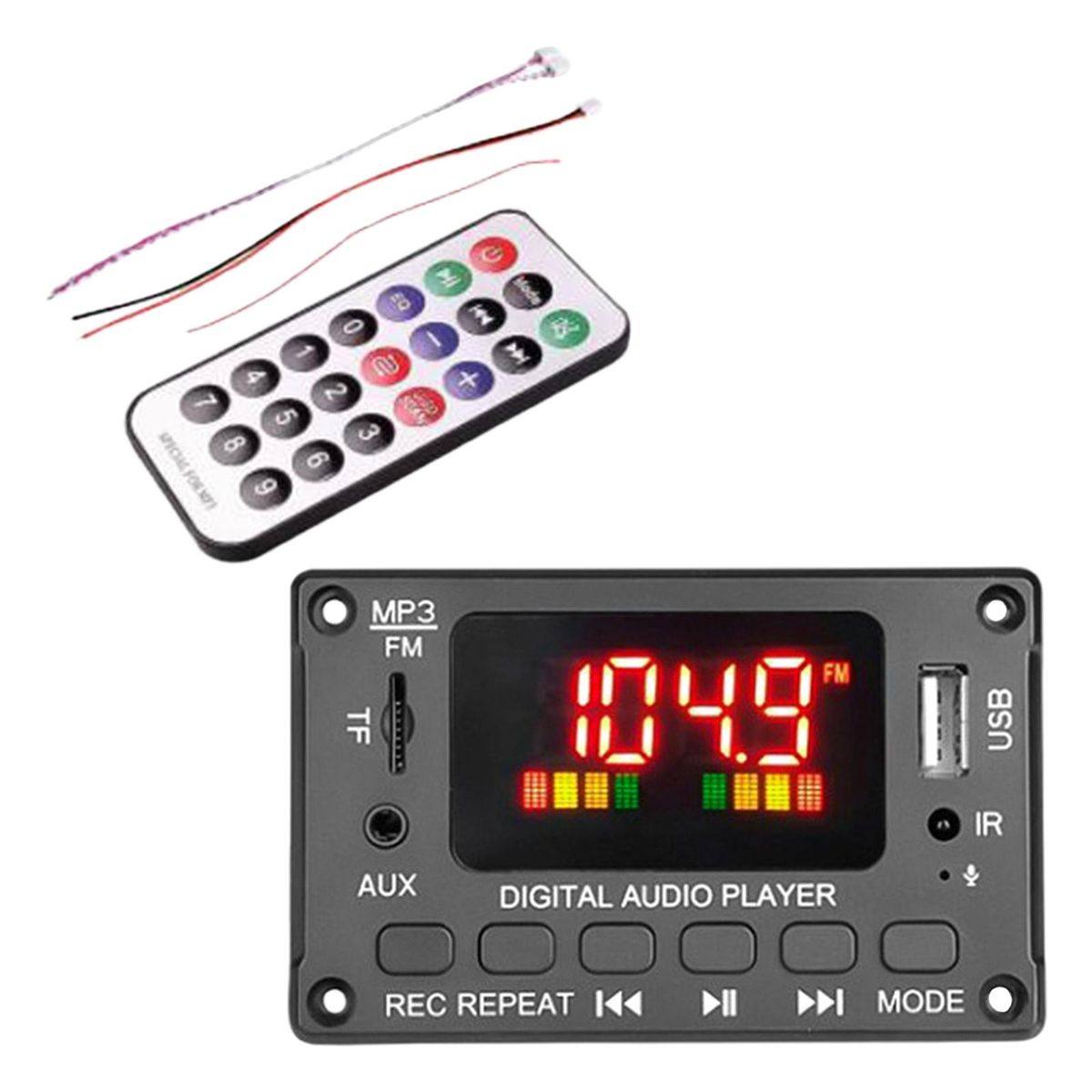 LCD Screen W/Bluetooth Power Amplifier Lossless Car MP3 Decoder Board